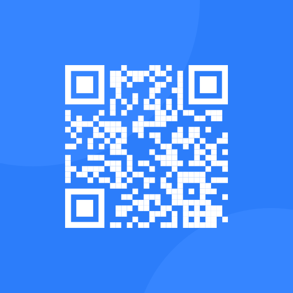 A white qr code that goes to frontend mentor